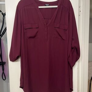Torrid Deep Burgundy Blouse